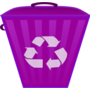 download Recycle Bin clipart image with 180 hue color
