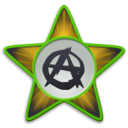 download Anarchist Star clipart image with 45 hue color