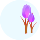 download Tulips clipart image with 270 hue color