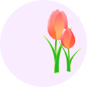 download Tulips clipart image with 0 hue color