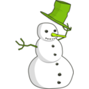 download Hat Tip Snowman clipart image with 45 hue color