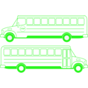 download School Busses clipart image with 90 hue color