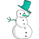 download Hat Tip Snowman clipart image with 135 hue color