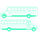 download School Busses clipart image with 135 hue color