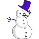 download Hat Tip Snowman clipart image with 225 hue color