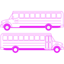 download School Busses clipart image with 270 hue color