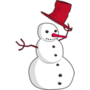 download Hat Tip Snowman clipart image with 315 hue color