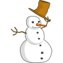 download Hat Tip Snowman clipart image with 0 hue color