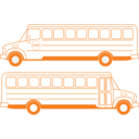 download School Busses clipart image with 0 hue color