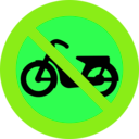 download No Mopeds Sign clipart image with 90 hue color