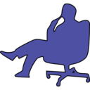 download Man In Chair Thinking clipart image with 0 hue color