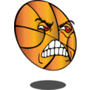 download Evil Basketball clipart image with 0 hue color