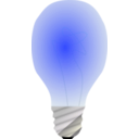download Lightbulb On clipart image with 180 hue color