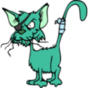 download Fighting Cat clipart image with 135 hue color