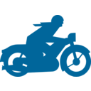 download Green Motorbiker clipart image with 90 hue color