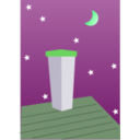 download Night Chimney clipart image with 90 hue color