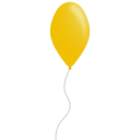 download Yellow Balloon clipart image with 0 hue color