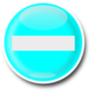 download No Entry clipart image with 180 hue color