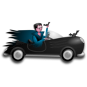 download Little Dracula Driver clipart image with 315 hue color