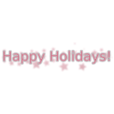 download Happy Holidays With Snowflakes clipart image with 135 hue color