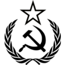 download Hammer Sickle Star Wreath clipart image with 180 hue color