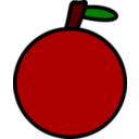 download Very Simple Apple clipart image with 0 hue color