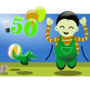 download Happy To Be 50 clipart image with 45 hue color