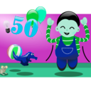 download Happy To Be 50 clipart image with 135 hue color