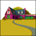 download Architetto Casa In Campagna clipart image with 315 hue color