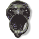download Lion Face Door Knocker clipart image with 225 hue color