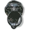 download Lion Face Door Knocker clipart image with 0 hue color