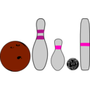 download Bowling Pins And Balls clipart image with 315 hue color