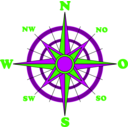 download Compass Rose clipart image with 225 hue color