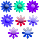 download Vector Flowers clipart image with 225 hue color