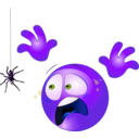 download Scared Spider Smiley Emoticon clipart image with 225 hue color