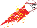 Baseball With Flame