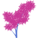 download Tree clipart image with 225 hue color