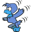 download Comic Bird clipart image with 180 hue color