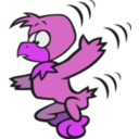 download Comic Bird clipart image with 270 hue color