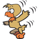 download Comic Bird clipart image with 0 hue color