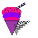 download Ice Cream clipart image with 270 hue color