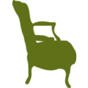 download Low Armchair clipart image with 225 hue color