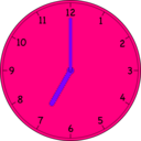 download Clock clipart image with 270 hue color