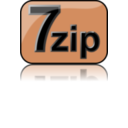 download 7zip Glossy Extrude Brown clipart image with 0 hue color