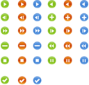 Round Buttons Symbols