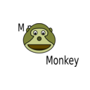 download M For Monkey clipart image with 45 hue color