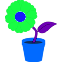 download Flowerandpot Daniel Ste R clipart image with 180 hue color