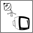 download Hotel Icon Has Sat Tv clipart image with 90 hue color