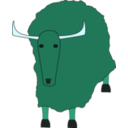 download Yak clipart image with 135 hue color