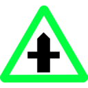 download Roadsign Crossroads clipart image with 135 hue color